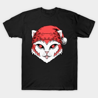 cat with a hat santa family fun T-Shirt